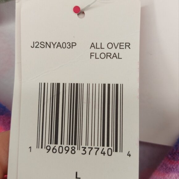 Juicy Couture Tank Top All Over Flower Terry crop Size XL - Picture 4 of 6